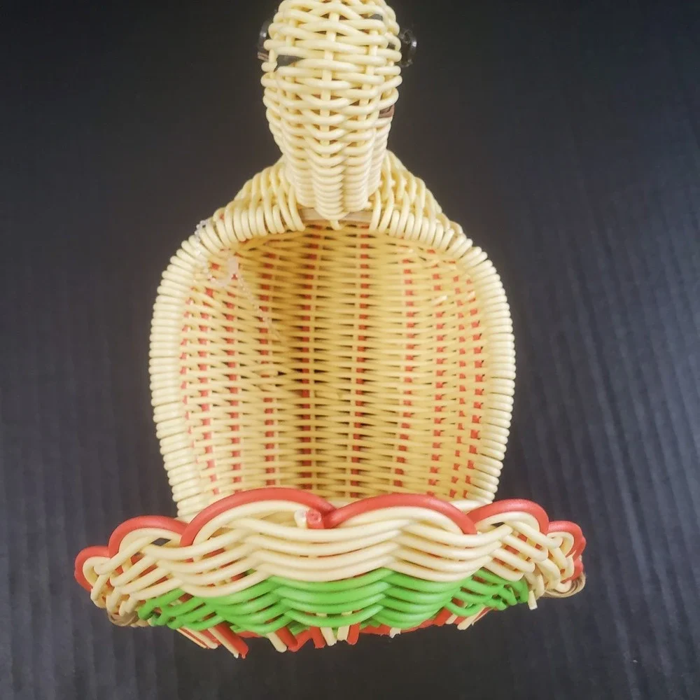 Turkey Shaped Woven‎ Storage Bread Basket Polypropylene, Rustic Farmhouse